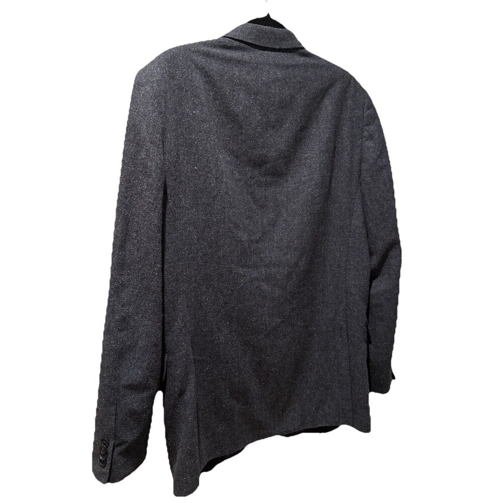 Tommy Hilfiger Menβs 40L Wool Blend Blue Speckled Knit Blazer Sport Coat Long - Picture 6 of 11